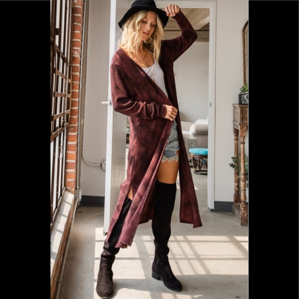 Casual Chic Style Tie Dye Long Layering Cardigan - Picture 1 of 10